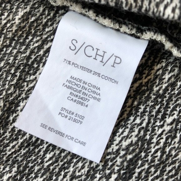 Cabi Neo Gray / White Heathered Knit Moto Jacket | Style #5102 Size Small - Picture 11 of 11